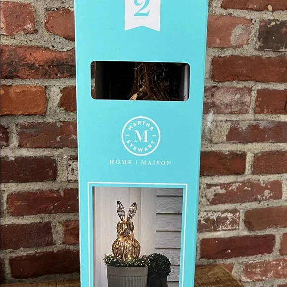 Martha Stewart Brown LED Bunny Yard Stakes - Picture 4 of 10